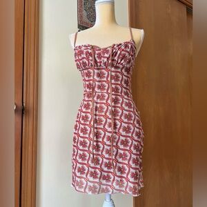Retro print dress